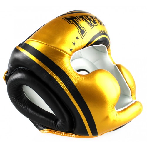 Детский боксерский шлем Twins Special (HGL-3 TW4 black-gold)